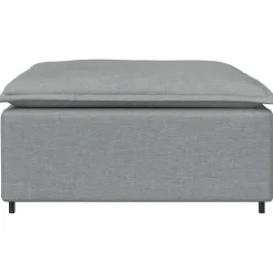 vidaXL Modulaire voetenbank module 100x100x48 cm lichtgrijs