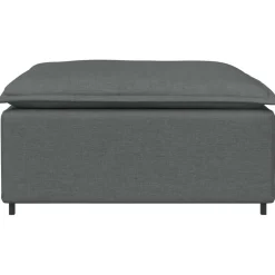 vidaXL Modulaire voetenbank module 100x100x48 cm donkergrijs