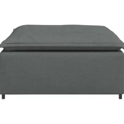 vidaXL Modulaire voetenbank module 100x100x48 cm donkergrijs