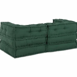 vidaXL Modulair Sofabet 2 st Stof Groen 140 x 70 x 56 cm
