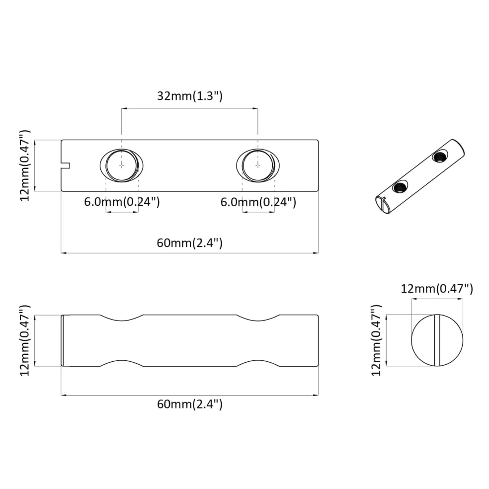 vidaXL Moer 2 st Verzinkt 60 x 12 mm IJzer