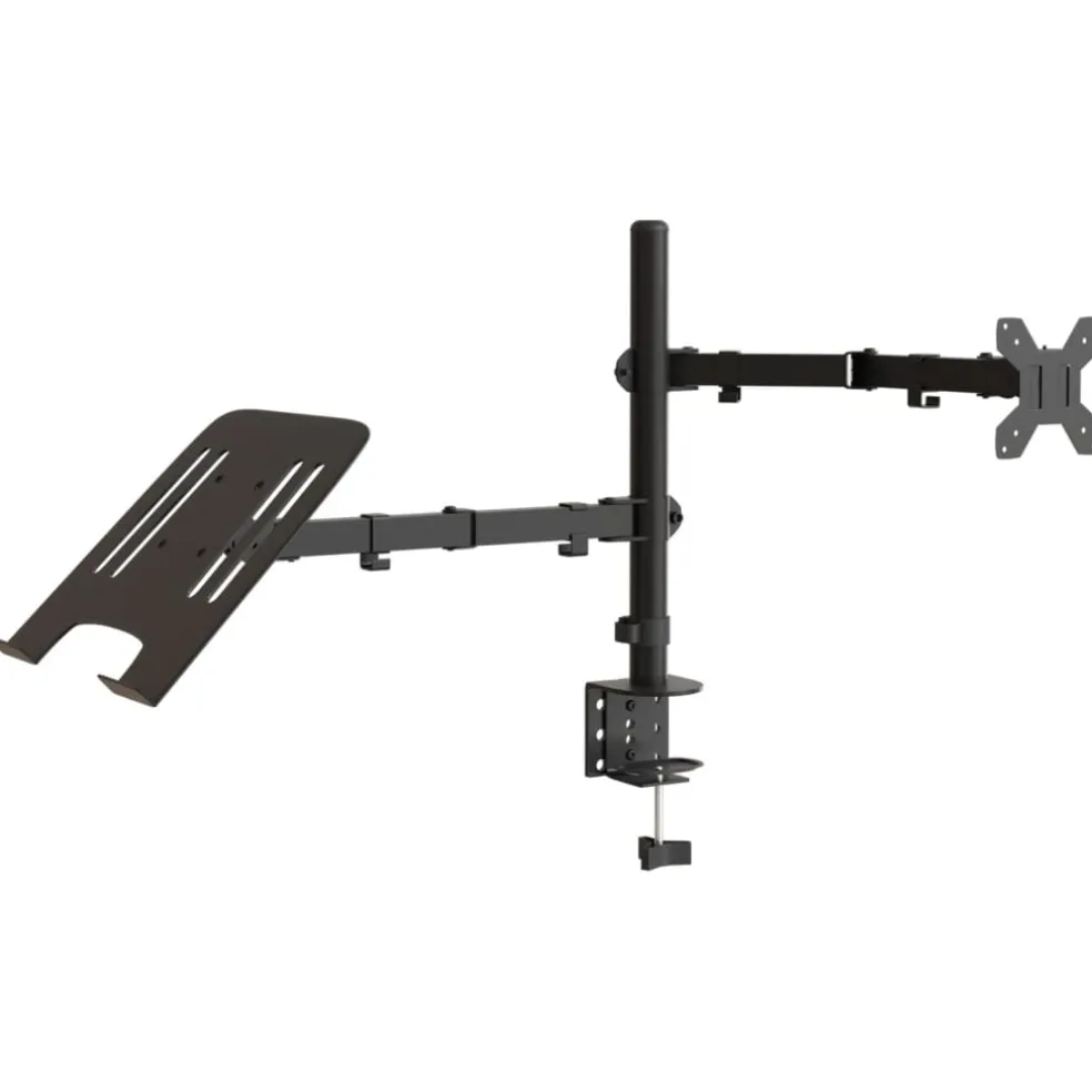 vidaXL Monitorbeugel VESA 75/100 mm zwart staal