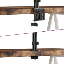 vidaXL Monitorbeugel VESA 75/100 mm zwart staal