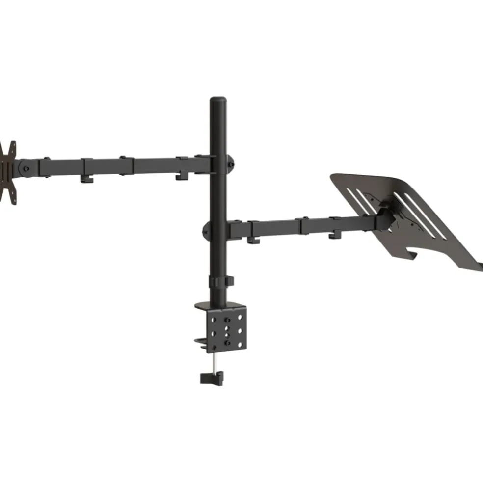 vidaXL Monitorbeugel VESA 75/100 mm zwart staal