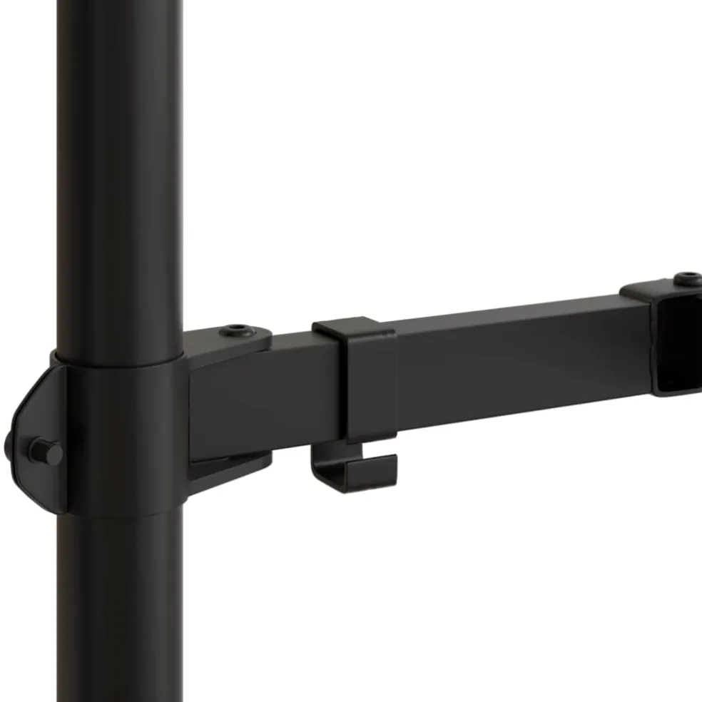 vidaXL Monitorbeugel VESA 75/100 mm zwart staal