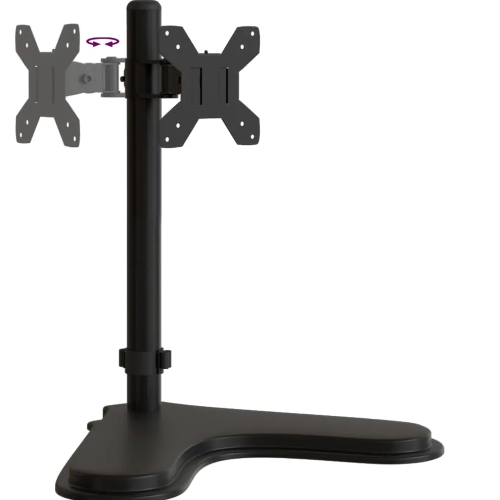 vidaXL Monitorbeugel VESA 75/100 mm zwart staal