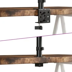 vidaXL Monitorbeugel VESA 75/100 mm zwart staal