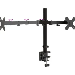 vidaXL Monitorbeugel VESA 75/100 mm zwart staal