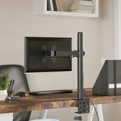vidaXL Monitorbeugel VESA 75/100 mm zwart staal