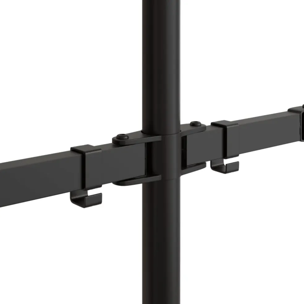 vidaXL Monitorbeugel VESA 75/100 mm zwart staal