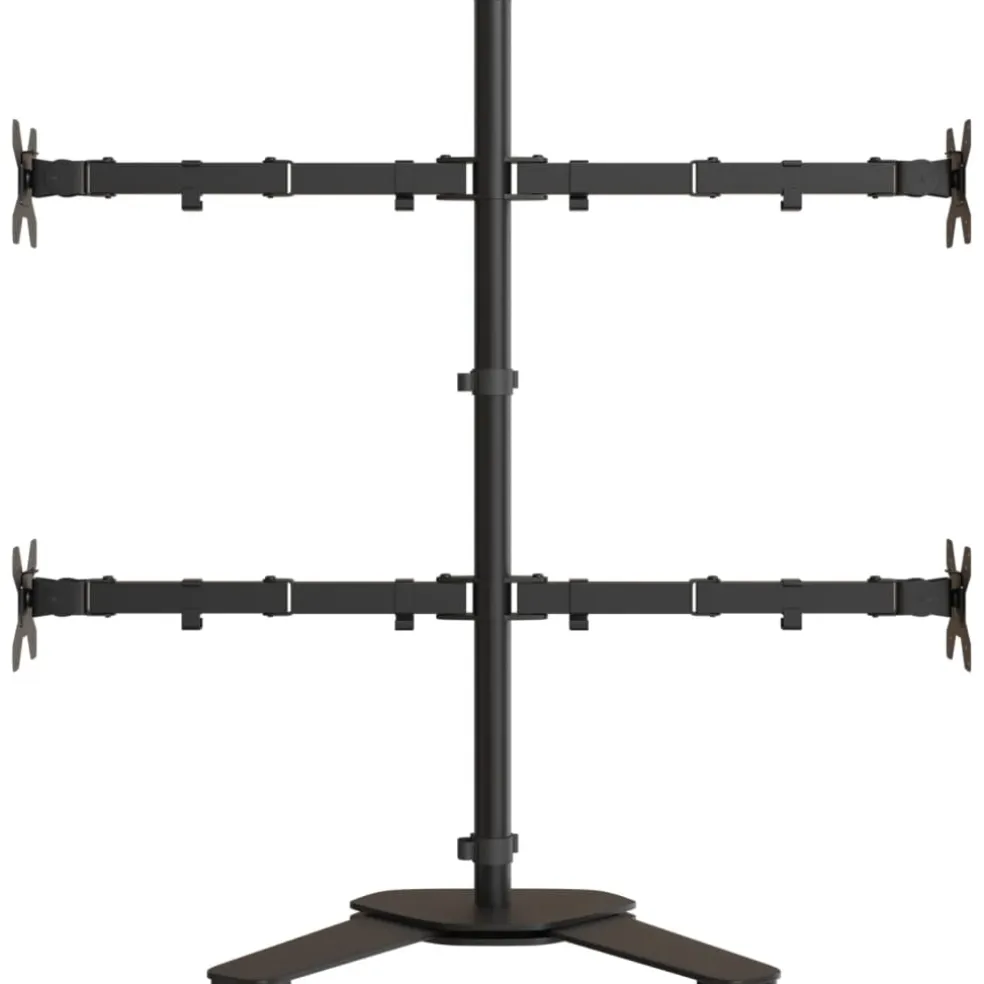 vidaXL Monitorbeugel VESA 75/100 mm zwart staal