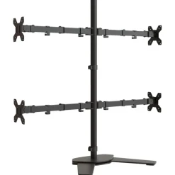 vidaXL Monitorbeugel VESA 75/100 mm zwart staal