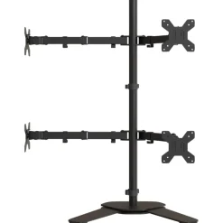 vidaXL Monitorbeugel VESA 75/100 mm zwart staal