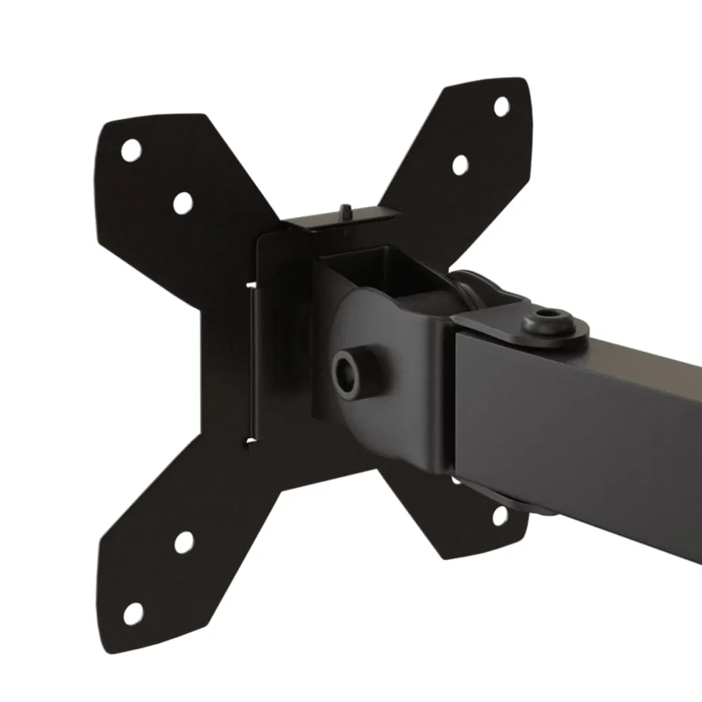 vidaXL Monitorbeugel VESA 75/100 mm zwart staal