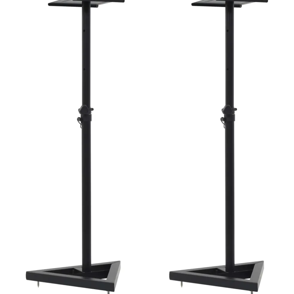 vidaXL Monitorspeakerstandaards 2 st staal zwart