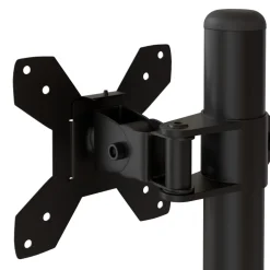 vidaXL Monitorstandaard dubbel VESA 75/100 mm staal zwart