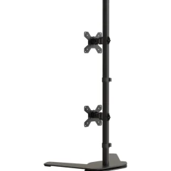 vidaXL Monitorstandaard dubbel VESA 75/100 mm staal zwart