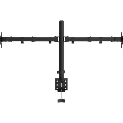 vidaXL Monitorstandaard dubbel VESA 75/100 mm staal zwart