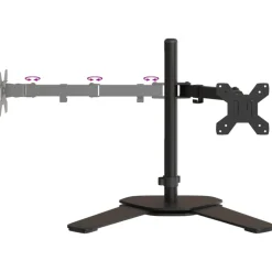 vidaXL Monitorstandaard dubbel VESA 75/100 mm staal zwart