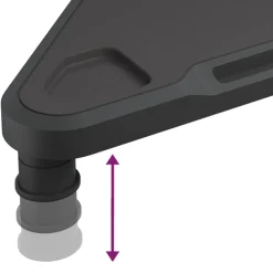 vidaXL Monitorstandaard hoek 49x28x10,5 cm zwart