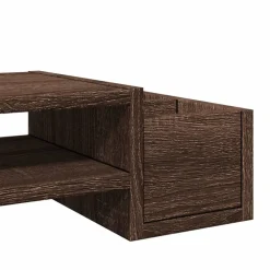 vidaXL Monitorstandaard met opbergruimte 70x27x15 cm hout bruin eiken