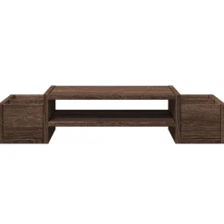 vidaXL Monitorstandaard met opbergruimte 70x27x15 cm hout bruin eiken