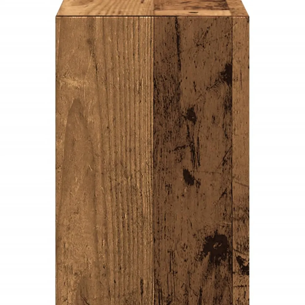 vidaXL Monitorstandaard met bureau-organizer hout oud houtkleurig