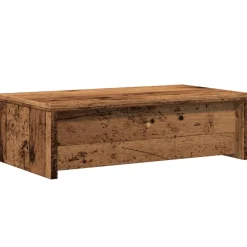 vidaXL Monitorstandaard met lades 50x27x15 cm bewerkt hout oud hout