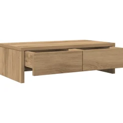 vidaXL Monitorstandaard met lades 50x27x15 cm hout artisanaal eiken