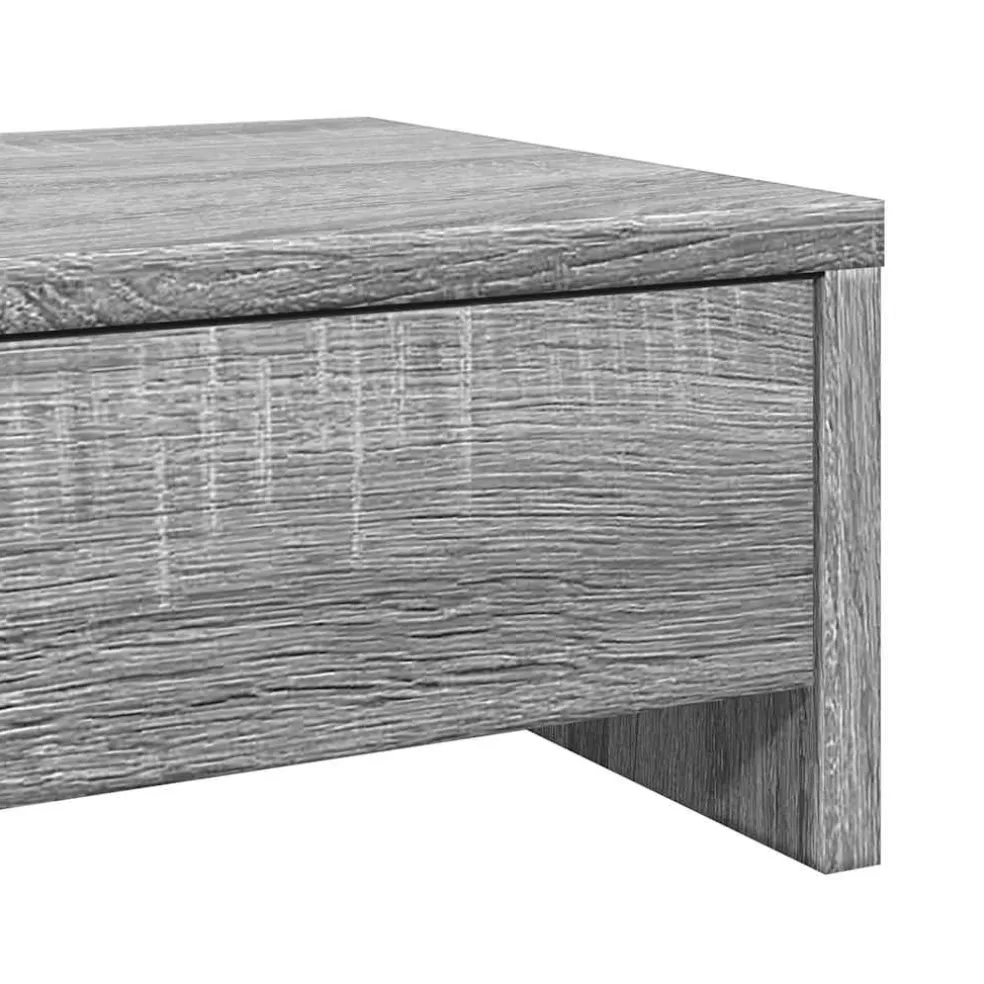 vidaXL Monitorstandaard met lades 50x27x15 cm hout grijs sonoma eiken