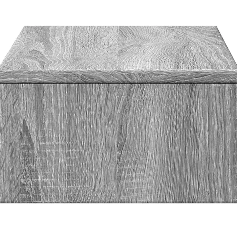 vidaXL Monitorstandaard met lades 50x27x15 cm hout grijs sonoma eiken