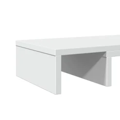 vidaXL Monitorstandaard verstelbaar 60x24x10,5 cm bewerkt hout wit