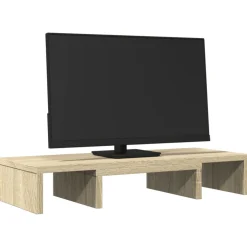 vidaXL Monitorstandaard verstelbaar 60x24x10,5 cm hout sonoma eiken