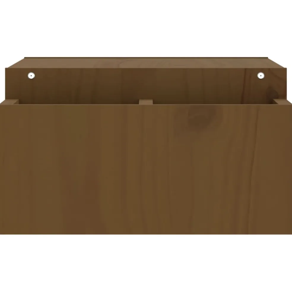 vidaXL Monitorstandaard 70x27,5x15 cm massief grenenhout honingbruin