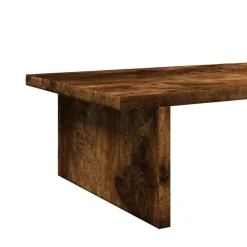 vidaXL Monitorstandaard 100x27x15 cm bewerkt hout gerookt eikenkleurig