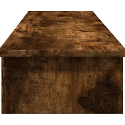 vidaXL Monitorstandaard 100x27x15 cm bewerkt hout gerookt eikenkleurig