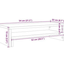 vidaXL Monitorstandaard 54x22x15 cm bewerkt hout sonoma eikenkleurig