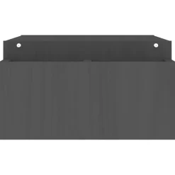 vidaXL Monitorstandaard 100x27,5x15 cm massief grenenhout grijs