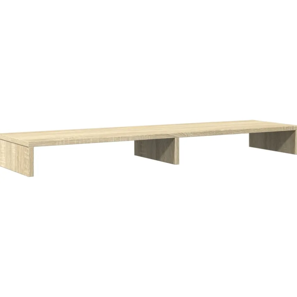 vidaXL Monitorstandaard 100x27x10 cm bewerkt hout sonoma eikenkleurig