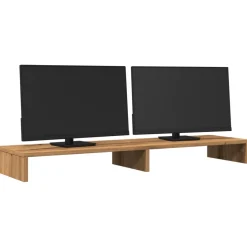 vidaXL Monitorstandaard 50x24x16 cm massief grenenhout wit