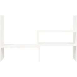 vidaXL Monitorstandaard (39-72)x17x43 cm massief grenenhout wit