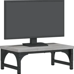 vidaXL Monitorstandaard 37x23x14 cm bewerkt hout grijs sonoma eiken