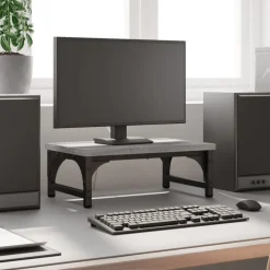 vidaXL Monitorstandaard 37x23x14 cm bewerkt hout grijs sonoma eiken