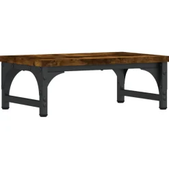 vidaXL Monitorstandaard 37x23x14 cm bewerkt hout gerookt eikenkleurig