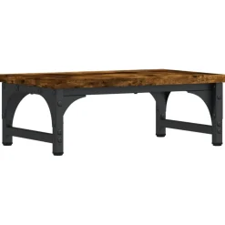 vidaXL Monitorstandaard 37x23x14 cm bewerkt hout gerookt eikenkleurig
