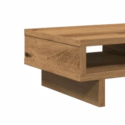 vidaXL Monitorstandaard 50x27x15 cm bewerkt hout artisanaal eikenkleur
