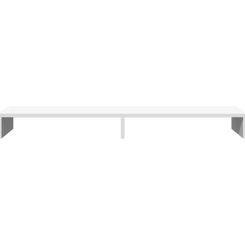 vidaXL Monitorstandaard 100x27x10 cm bewerkt hout wit