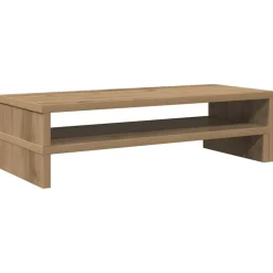 vidaXL Monitorstandaard 54x22x15 cm bewerkt hout artisanaal eikenkleur