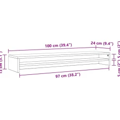 vidaXL Monitorstandaard 100x24x13 cm bewerkt hout sonoma eikenkleurig