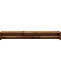 vidaXL Monitorstandaard 100x24x13 cm bewerkt hout oud houtkleurig